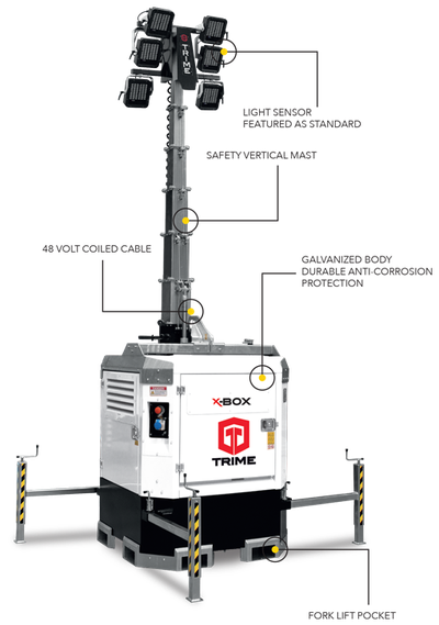 TRIME X-Box 6x160W 48V LED - 9M дизельная осветительная мачта