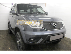 Защита радиатора Уаз Патриот (рестайлинг 3) 2016- black