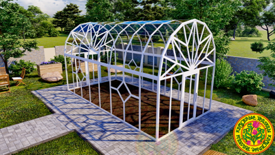 Уникальная Купольная теплица из алюминия и стекла для климата России Астория