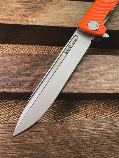 Складной нож Single EVO. Клинок ДОЛ, сталь AUS10, рукоять G10, цвет оранжевый