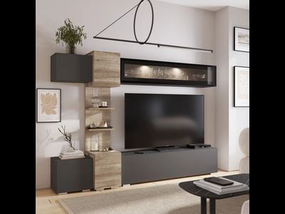 Гостиная Рейн (2200*1600*400мм) Графит/Дуб каньон