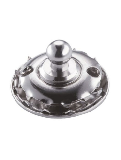 Основание кнопки для тента из никелированной латуни Bainbridge G166 для крепления на ткань, 3 штуки