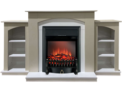 Электрокамин Скандинавия LUX BG-WT с очагом Fobos