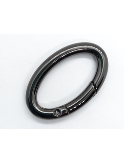 Овал-карабин темный никель