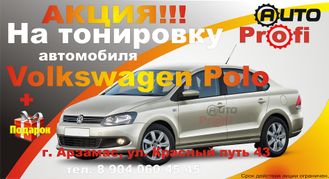 Тонировка Фольксваген Поло (Volkswagen Polo) Арзамас