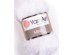 Mink (Yarn Art) пряжа  цвет белый № 345