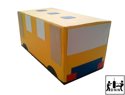 Мягкий модуль Машина "Автобус" желтый