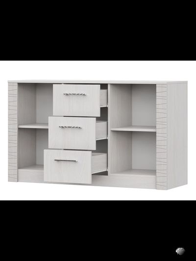 Гамма 20 Комод 3 ящика двухстворчатый