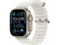Apple Watch Ultra 2 (2024) Natural Titanium Case Ocean Band White