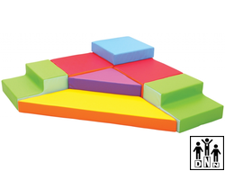 Мягкий модульный Спортивный комплекс «Островок-3» разноцветный