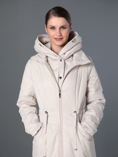 Пальто 25317 слоновая кость