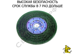 Щетка дисковая для УШМ Osborn 921-875-0002 ф178х5х22 латунированная гофрированная стальная проволока