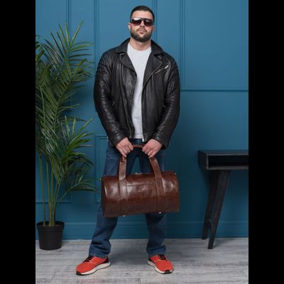 Кожаная дорожная сумка Faenza Premium brown (арт. 
4033-02)