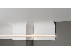 Потолочный плинтус для подсветки DECOR-DIZAYN DD520, из дюрополимера, под покраску, ударопрочный, 2 метра