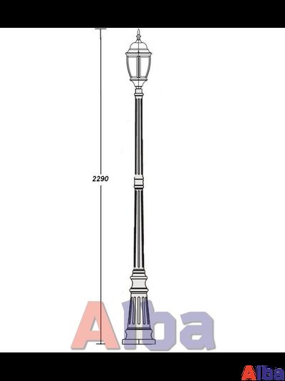 Садово парковый светильник Arsenal 209 gold