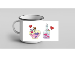 Кружка металлическая эмалированная #12 на День влюблённых, 14 февраля