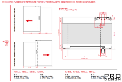 Раздвижная система Magic EQUAL для двери 68-110см до 40кг (черный анод.) (38-40 мм)