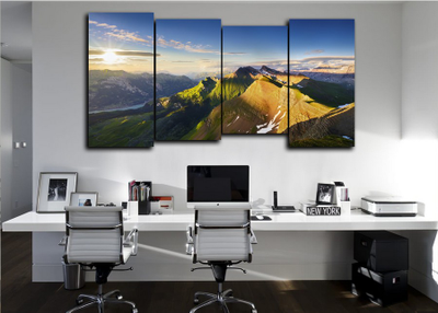 Модульная картина "Рассвет на горе"