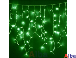 Бахрома 3*0.5 м ЗЕЛЕНЫЙ, мерцание IP 54