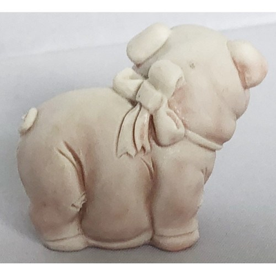 Брелок ПОРОСЕНОК С БАНТИКОМ 2 вида, литьевой мрамор. ОПТ