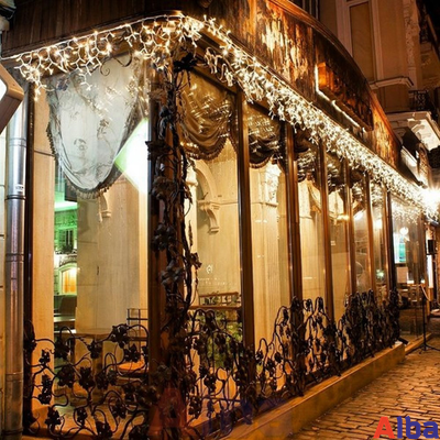 Бахрома 3*0.6 м БЕЛЫЙ ТЕПЛЫЙ, мерцание IP 65