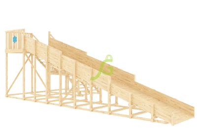 Зимняя горка "IgraGrad Snow Fox", скат 10 м (мод. 2) без окраски