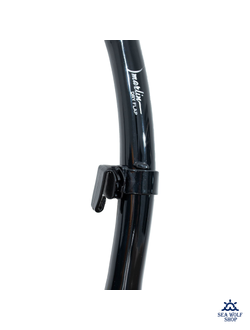 Трубка для дайвинга Marlin Dry Flap Black/orange, изогнутая, сухая