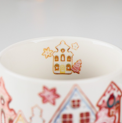 Набор «Пряничные домики»: кружка керамическая 350 мл, ложка