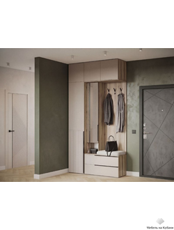 Заря прихожая с пеналом и антресолью ПВШ Дуб делано/Кашемир
