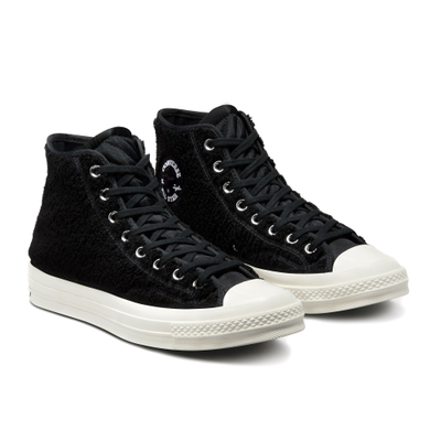 Converse chuck taylor lift ripple hi black sherpa trainers new arrivals