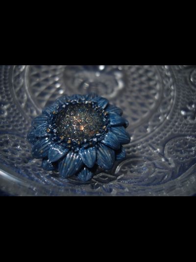 "Каллистефус Галактика", мини брошь с космическим цветком