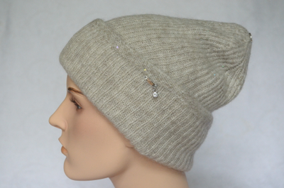 Женская зимняя шапка с мелкими пайетками Италия vizio фото