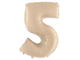 Фольгированная цифра - "Кремовая"