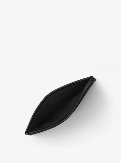 Кошелек MICHAEL KORS Harrison Crossgrain Leather Tall Card Case синий