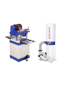 Комплект: рейсмусовый станок, вытяжня установка BELMASH P380ARBH (400 V, с валом helical) + BELMASH DC2500/380