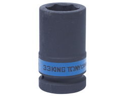 Головка торцевая ударная глубокая шестигранная 1", 33 мм KING TONY 843533M