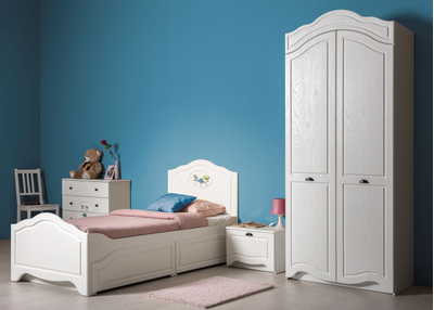 Шкаф двухстворчатый Роуз 13.195 белый, ясень ваниль