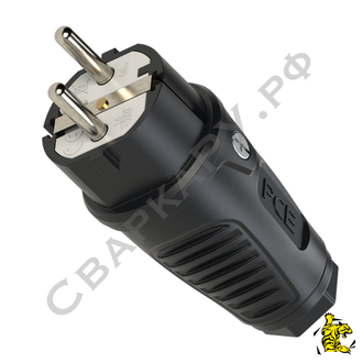 Вилка кабельная PCE Taurus2 0511-ss 220В/16А 2 полюса+земля IP54 Schuko DE