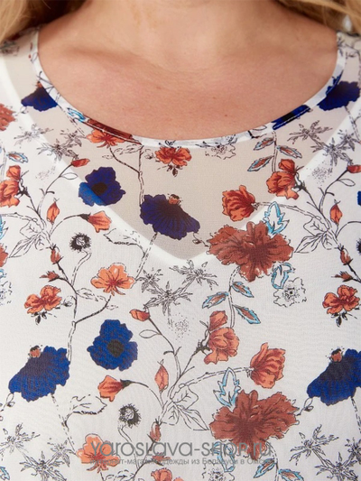 Шифоновое платье с цветочным орнаментом