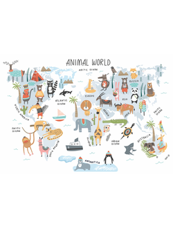 Фотообои Симфония "ВОЛШЕБНАЯ КАРТА МИРА"