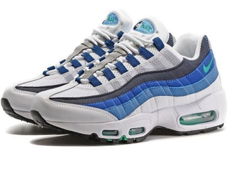 Nike Air Max 95 Белые с синим (36-40) Арт. 001МF