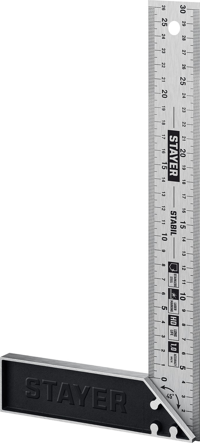 Столярный угольник STAYER 300 мм, Professional