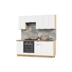 Кухня Мария 2,0 м дуб крафт золото/белый