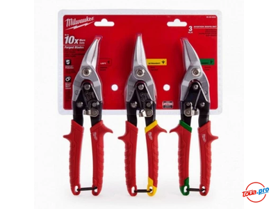 Набор ножниц по металлу Milwaukee (3 шт.) 48224533