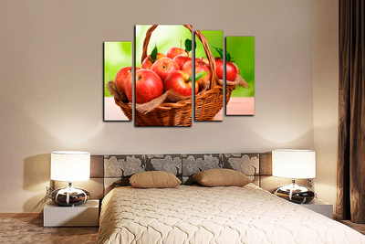 Модульная картина "Красное яблоки"