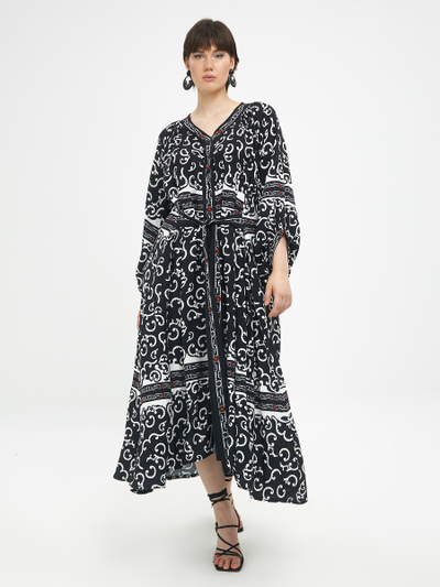 Эффектное платье из вискозы в этническом стиле