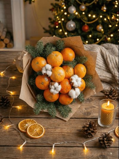 Букет новогодний "Мандарин"