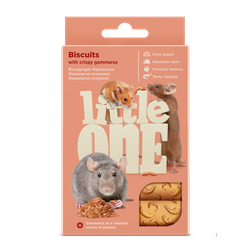 Little One Бисквиты для декоративных животных с гаммарусом, 35 г
