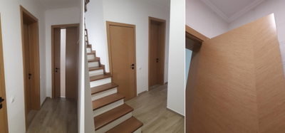 PORTE RICHI (Беларусь). ПРАКТИКА, МОДЕЛЬ К41, НАТУРАЛЬНЫЙ ШПОН ДУБА (БРАШ КОЛОР), ТОН 12/СТЕКЛО МАТОВОЕ