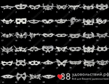 Маска кружевная мягкая белая 44 вида